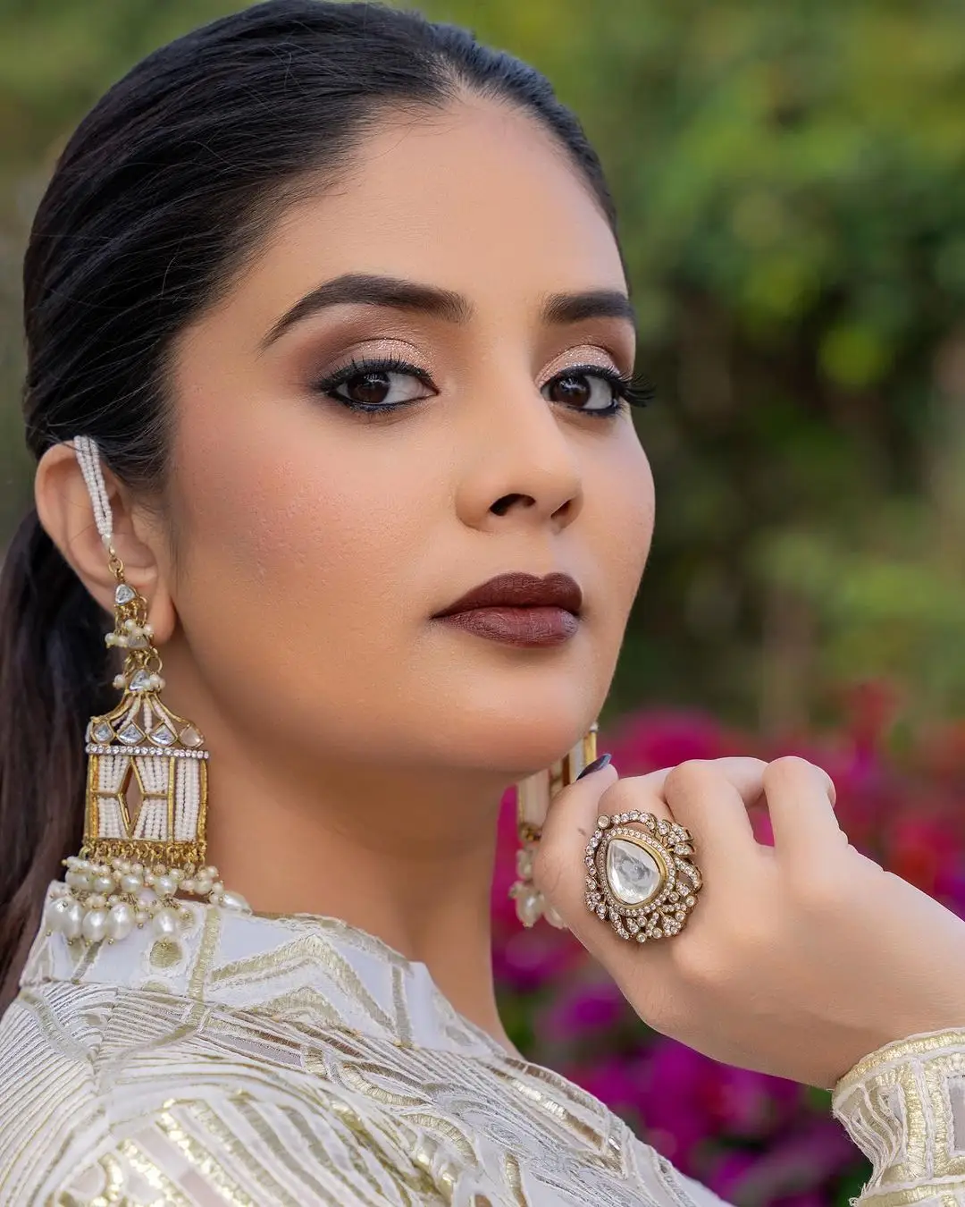 ZEETV Actress Sreemukhi in White Gown